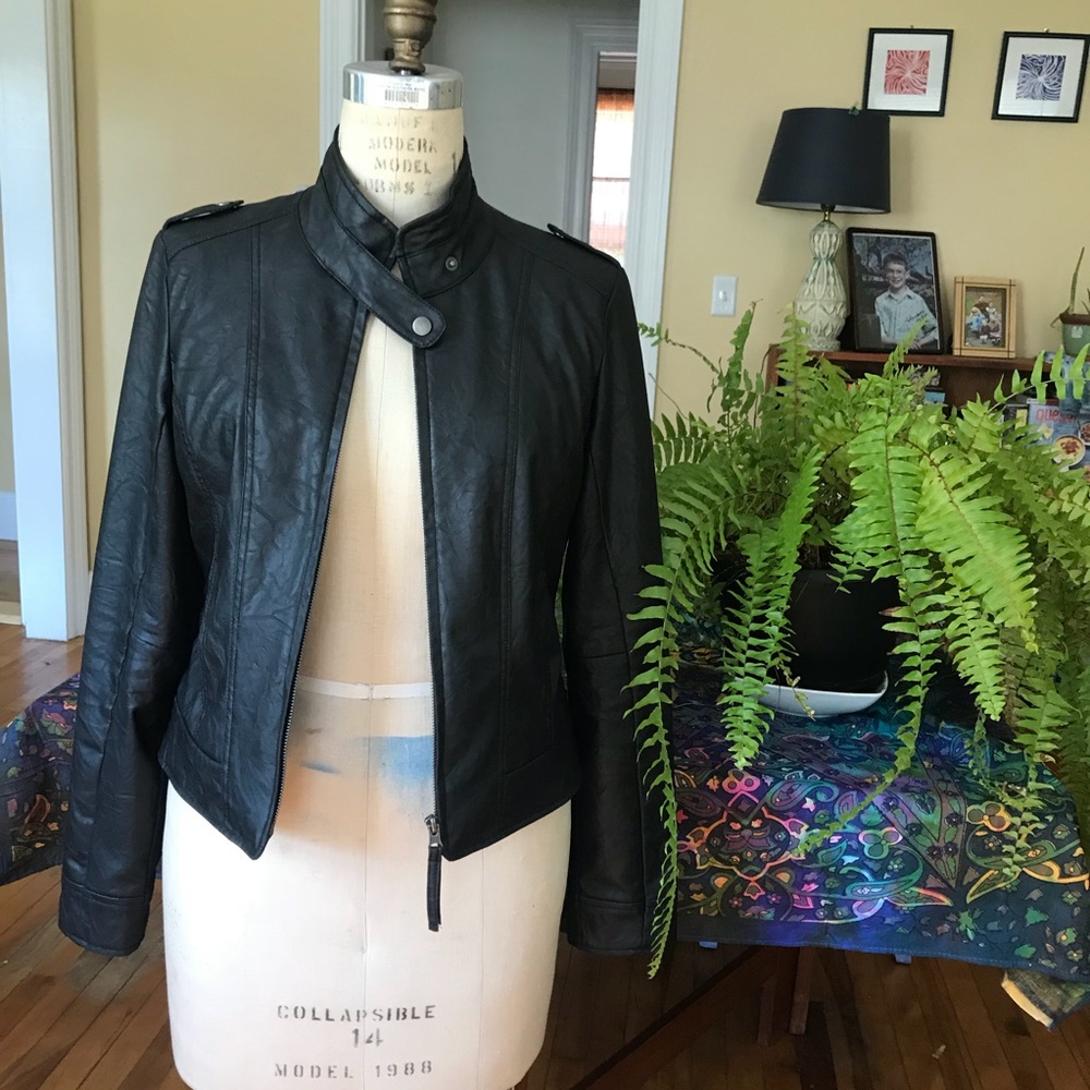 Faux leather jacket